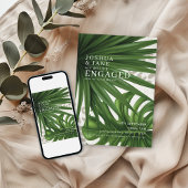 Palm Blätter Safari Leopard Print Verlobung Einladung