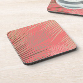 Palm Blätter Schatten auf lebende Koralle Getränkeuntersetzer