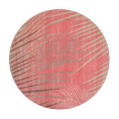 Palm Blätter Schatten auf lebende Koralle Schneidebrett (Vorderseite)