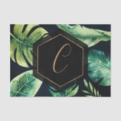 Palm Blätter Schwarzes Gold Seidenpapier (Vorderseite)