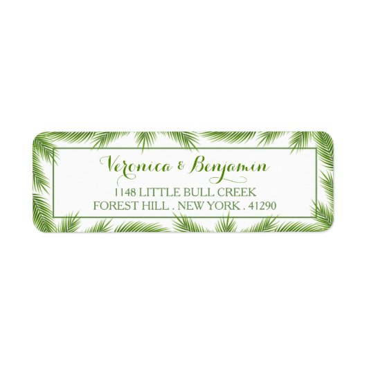 Palm Blätter Tropical Beach Hochzeit (Vorne)