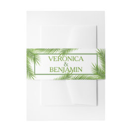 Palm Blätter Tropical Beach Hochzeit Einladungsbanderole