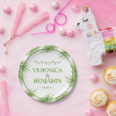 Palm Blätter Tropical Beach Hochzeit Pappteller (Party)