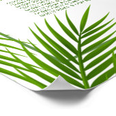 Palm Blätter Tropical Beach Hochzeitskarte Poster (Ecke)