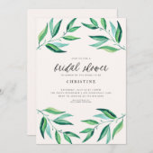 Palm Blätter Tropical Bridal Dusche Einladung (Vorne/Hinten)