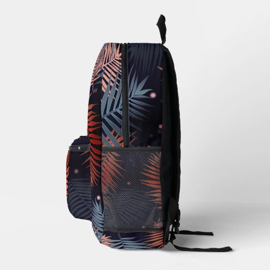 Palm Blätter Tropical Design Bedruckter Rucksack (Rechts)