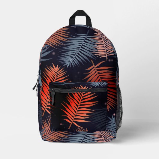 Palm Blätter Tropical Design Bedruckter Rucksack (Vorderseite)
