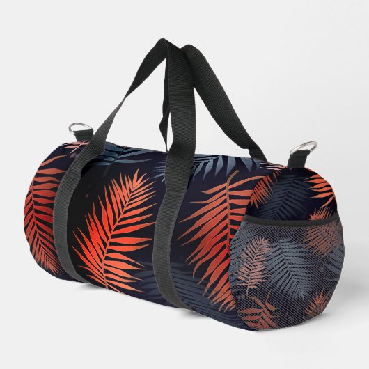 Palm Blätter Tropical Design Duffle Bag (Rechte Ecke)