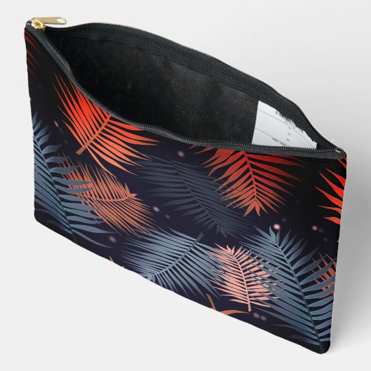 Palm Blätter Tropical Design Zubehörtasche (Offen)