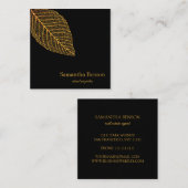 Palm Blätter Tropical Island Green & White Square Quadratische Visitenkarte (Vorne/Hinten)