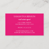 Palm Blätter Tropical Island Green & White Square Visitenkarte (Rückseite)