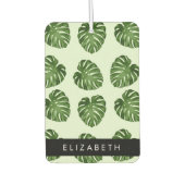 Palm-Blätter, tropisches Muster, Ihr Name Autolufterfrischer (Vorderseite)
