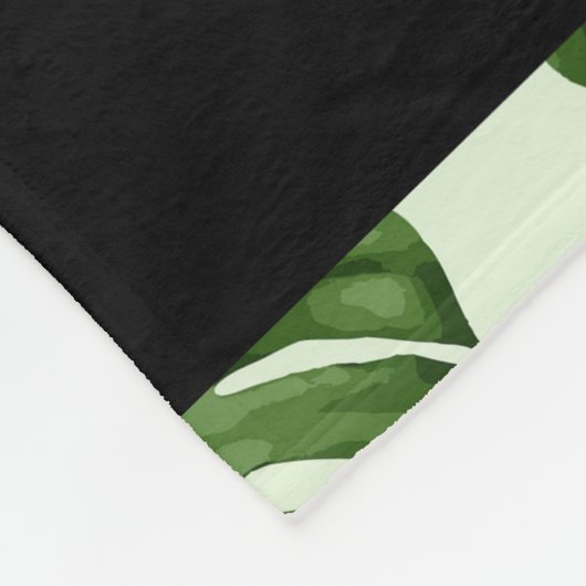 Palm-Blätter, tropisches Muster, Ihr Name Fleecedecke (Ecke)