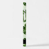 Palm-Blätter, tropisches Muster, Ihr Name iPhone Hülle (Linke Seite)