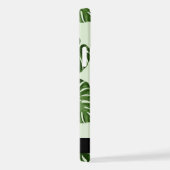 Palm-Blätter, tropisches Muster, Ihr Name iPhone Hülle (Rechte Seite)