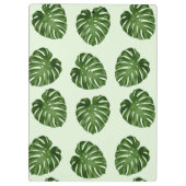Palm-Blätter, tropisches Muster, Ihr Name Klemmbrett (Rückseite)