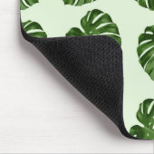 Palm-Blätter, tropisches Muster, Ihr Name Mousepad (Ecke)