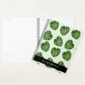 Palm-Blätter, tropisches Muster, Ihr Name Planer (Anzeige)