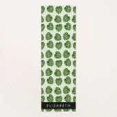 Palm-Blätter, tropisches Muster, Ihr Name Yogamatte (Vorderseite)