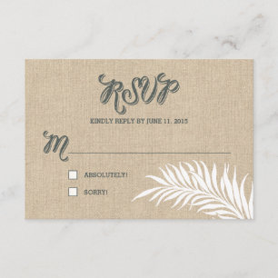 Palm-Blätter UAWG/Hochzeitungs-Reaktionskarten RSVP Karte