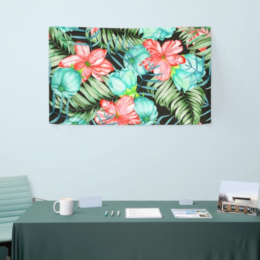 Palm Blätter und Blume Banner (Messeveranstaltung)
