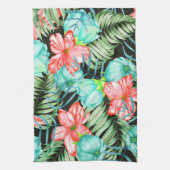Palm Blätter und Blume Geschirrtuch (Vertikal)