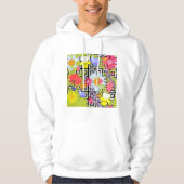 Palm Blätter und Blume Hoodie (Vorderseite)