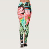 Palm Blätter und Blume Leggings (Rückseite)