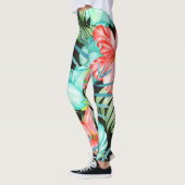 Palm Blätter und Blume Leggings (Links)