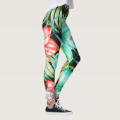 Palm Blätter und Blume Leggings (Rechts)