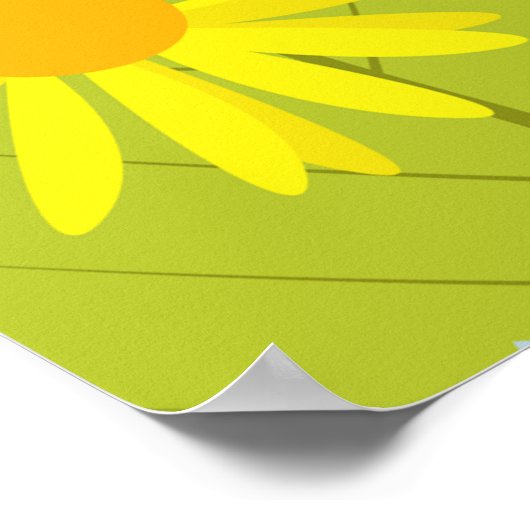 Palm Blätter und Blume Poster (Ecke)