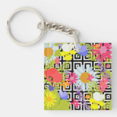 Palm Blätter und Blume Schlüsselanhänger (Vorderseite)