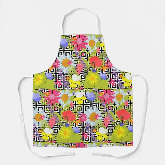 Palm Blätter und Blume Schürze (Vorderseite)