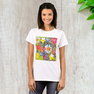 Palm Blätter und Blume T-Shirt