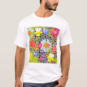 Palm Blätter und Blume T-Shirt (Vorderseite)