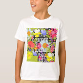Palm Blätter und Blume T-Shirt (Vorderseite)