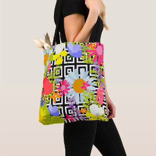 Palm Blätter und Blume Tasche