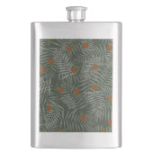 Palm-Blätter und Orangen Flachmann (Vorderseite)