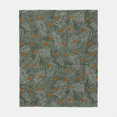 Palm-Blätter und Orangen Fleecedecke (Vorderseite)