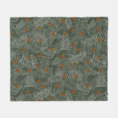 Palm-Blätter und Orangen Fleecedecke (Vorderseite (Horizontal))