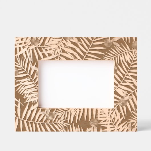 Palm-Blätter und Orangen Geätzte Rahmen (Vorderseite)