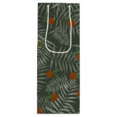 Palm-Blätter und Orangen Geschenktüte Für Weinflaschen (Vorderseite)
