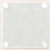 Palm-Blätter und Orangen Glasuntersetzer (Rückseite)