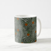 Palm-Blätter und Orangen Kaffeetasse (VorderseiteRechts)