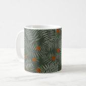 Palm-Blätter und Orangen Kaffeetasse (Vorderseite Links)