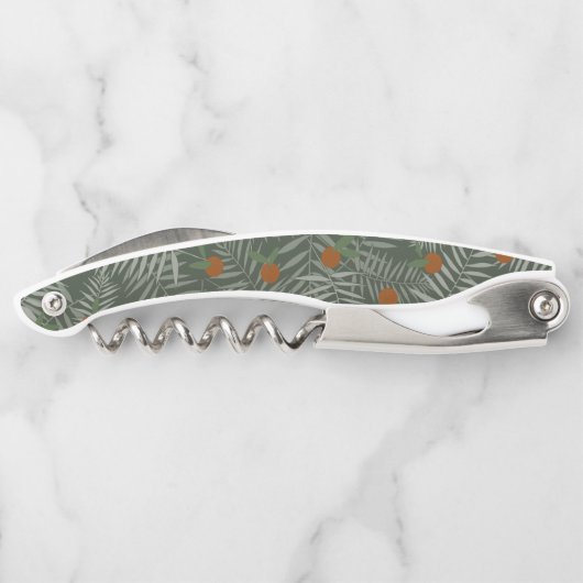 Palm-Blätter und Orangen Kellnermesser (Rückseite)