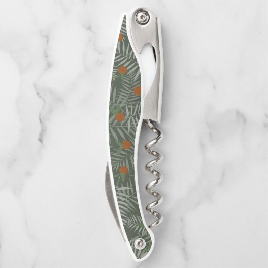Palm-Blätter und Orangen Kellnermesser (Rückseite)