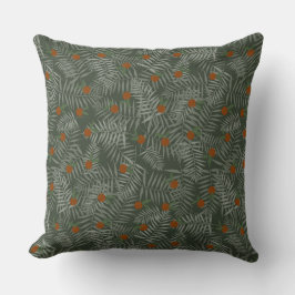 Palm-Blätter und Orangen Kissen