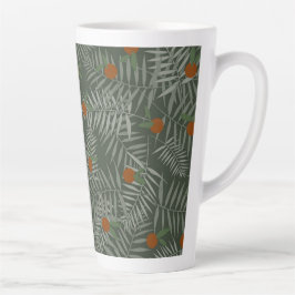 Palm-Blätter und Orangen Milchtasse