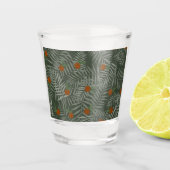 Palm-Blätter und Orangen Schnapsglas (Vorderseite)